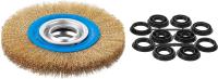 Щетка диск. для точильно-шлиф. станка, витая стальн. латун. пров. 0,3мм, 150х32мм ЗУБР Профессионал