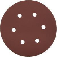 Круг шлиф универ ЗУБР  МАСТЕР  из абраз бум на велкро осн, 6отв, Р320 150мм 5шт, 35566-150-320