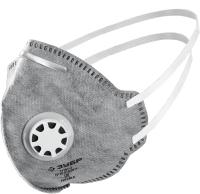 Полумаска фильтрующая ЗУБР ПГ-95 плоская с угольн слоем и клапаном выдоха FFP2 арт. 11167-2