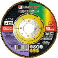 Круг лепестковый торцевой КЛТ 1 125х22.23 А120 PROFESSIONAL (80 10)