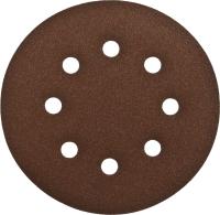 Круг шлифов. из абраз. бумаги, ЗУБР Стандарт на велкро осн 6 отв. Р40, 150мм 5 шт арт. 35350-150-040