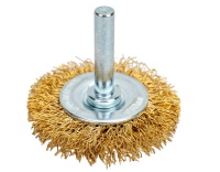 Щетка дисковая для дрели, витая стальная латунированная проволока 0,3 мм, d 50 мм, MIRAX 35145-050