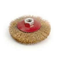 Корщетка для УШМ коническая TW (D100   сталь витая 0,3мм   пос. М14) TW.414.322103