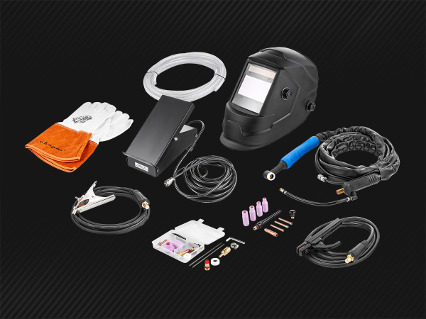 Инвертор сварочный TIG 200 P AC DC  REAL  (E201B) Black (маска+педаль+краги+набор MUTANT) фото5