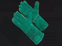 Краги из спилка зеленого цвета 12 60 (размер 11 (XXL) арт. XY252