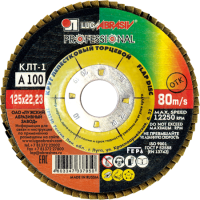 Круг лепестковый торцевой КЛТ 1 125х22.23 А100 PROFESSIONAL (80 10)