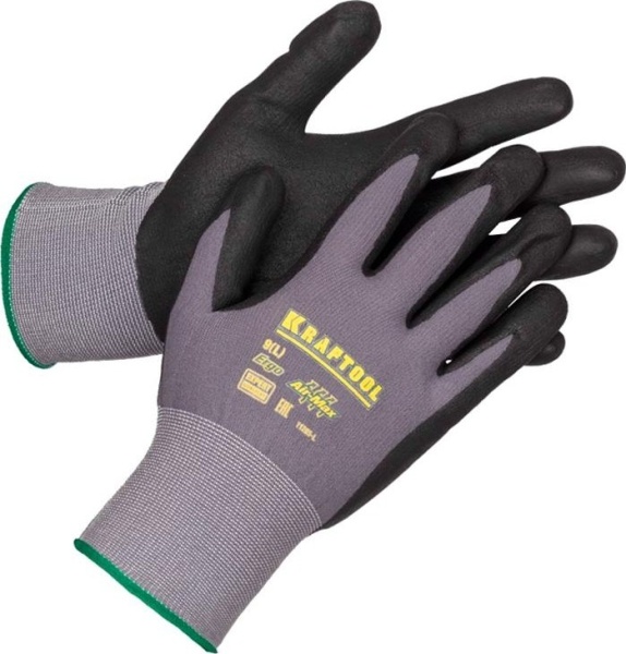 Перчатки профес. комб. KRAFTOOL EXTREM для т мех работ, антивибрац, с рез накл р-р XL, арт. 11287-XL фото2