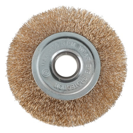 Щетка дисковая для дрели, витая стальная латунированная проволока 0,3 мм, d 75 мм, MIRAX 35145-075 фото3