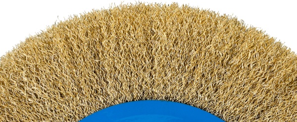 Щетка диск. для УШМ, витая стальн. латун. пров. 0,3мм,125мм ЗУБР  Профессионал  арт.35186-125 фото3