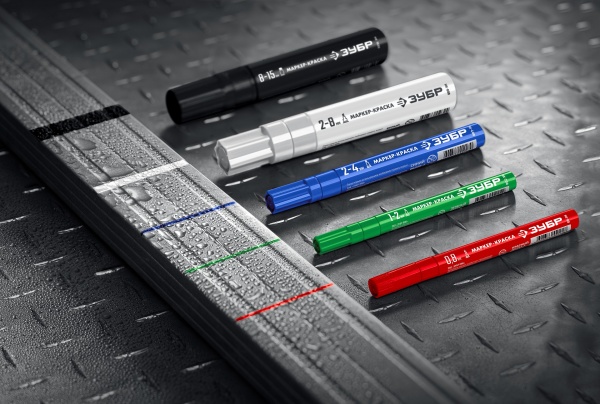 Маркер-краска ЗУБР МК-400 2-4 мм, круглый, черный ПРОФЕССИОНАЛ арт. 06325-2 фото4