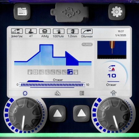 Аппарат полуавтоматической сварки ПТК HANKER MIG 200 DP PFC LCD H60 арт. 005.400.212 фото13