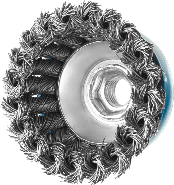 Щетка чашечная для УШМ плетенные пучки ст пров. 0,5мм, 80ммхМ14 ЗУБР Профессионал арт. 35275-080_z02 фото3